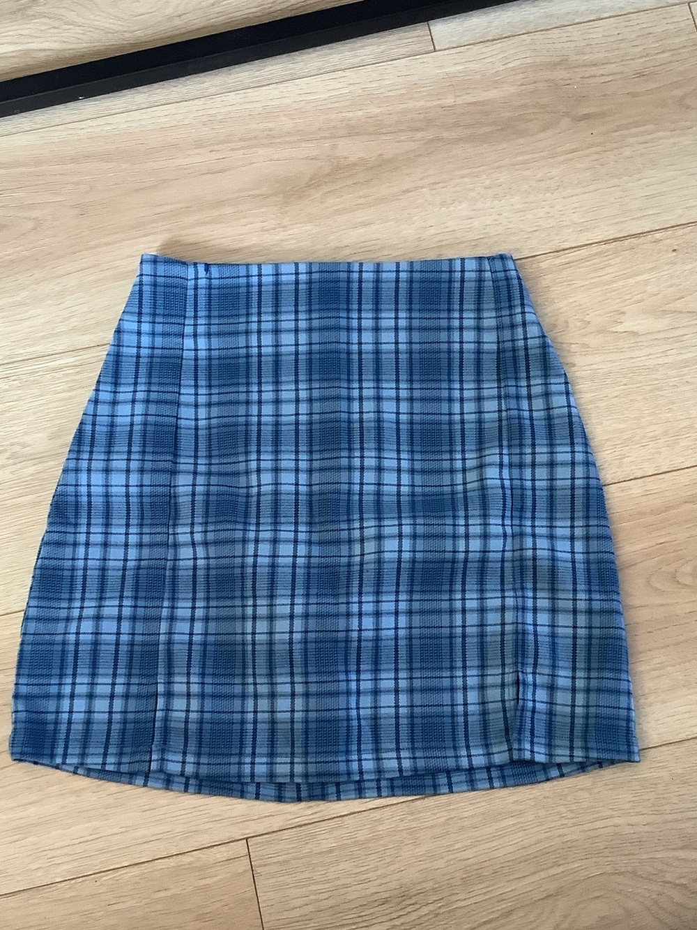 Classic Blue Plaid Mini Skirt - High-Waist Everyday Style